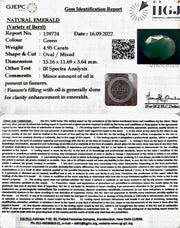 4.95//CT Natural Panna Stone with Govt. Lab Certified-(4551)